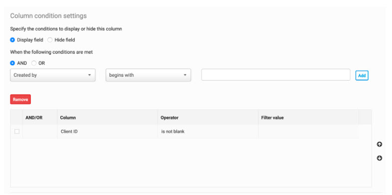 Conditional tasks custom metadata fields